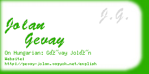 jolan gevay business card